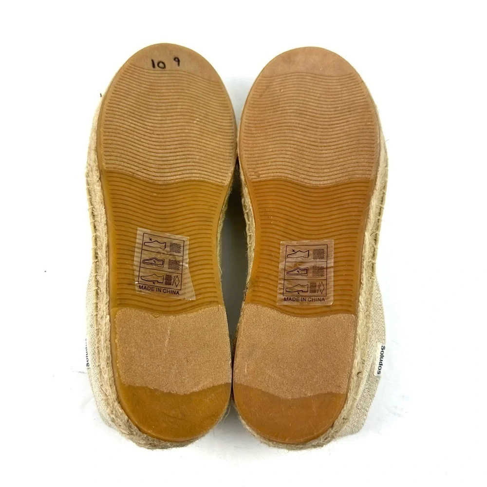 Soludos Rosewood Espadrilles Flats 10 Mayakoba Aqui Me Quedo Shoe Womens‎ New